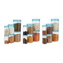 Solimo Plastic Checkered Jar Container, Set Of 18...