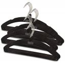 Amazon Brand - Solimo Plastic Cloth Hanger for Wardrobe, Set of 24, Black...