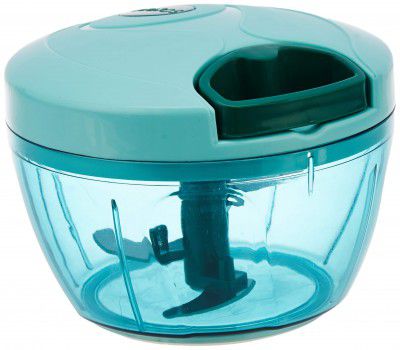 Solimo Plastic Compact Vegetable Chopper (350 ml, Green)