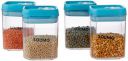 Amazon Brand - Solimo Plastic Container Set - 650 Ml, 4 Pieces, White...