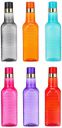 Amazon Brand - Solimo Plastic Fridge Bottle Set (6 pieces, 1L, Multicolour)...