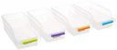 Solimo Plastic Fridge Storage Organizer Racks, Set of 4, Silver...