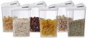 Solimo Plastic Storage Container- 1100 ml, 6 Pieces, White...