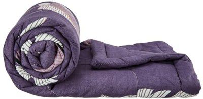 Amazon Brand - Solimo Polyester Double Comforter - Purple Garden | Fade Resistant (Purple)