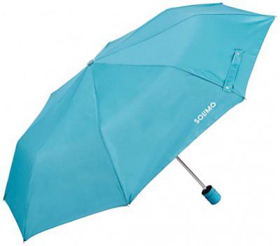 Amazon Brand - Solimo Polyester Folding Umbrella with UV Protection, Sea Green