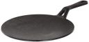 Amazon Brand - Solimo Pre-Seasoned Cast Iron Roti Tawa with Long Handle, 10 Inches (25 cm)...