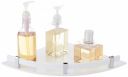Solimo Premium Acrylic Glass Wall-Mount Corner Shelf with Penta Rod for Multipurpose use in Bathroom and Kitchen (Milky White, 11 x 11 Inches, 1 Pc)...