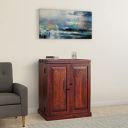 Amazon Brand - Solimo Propus Durable Bar Cabinet, with 1 Drawer and 5 Shelves (Sheesham Wood with Honey Finish)...