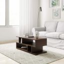 Solimo Quess Engineered Wood Contemporary Walnut Finish Coffee Table...
