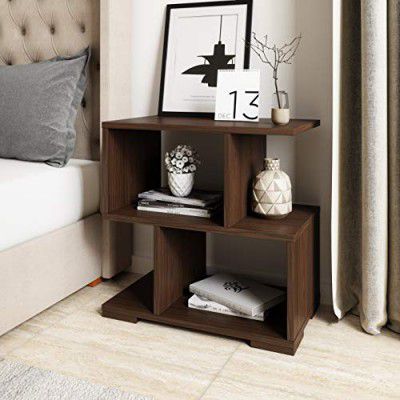 Solimo Quess Engineered Wood Walnut Finish Contemporary Bedside Table (Brown)