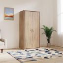 Amazon Brand - Solimo Raptor Engineered Wood 2 Door Wardrobe (Rustic Oak Finish)...