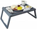Solimo Reinforced Polypropelene Plastic Multipurpose Foldable Tray - Grey...
