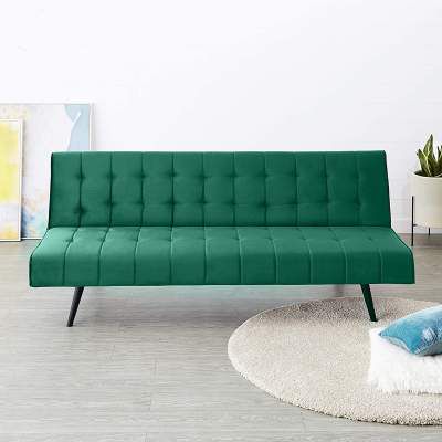 Amazon Brand - Solimo Roland Fabric 3 Seater Sofa cum Bed (Green)