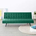 Amazon Brand - Solimo Roland Fabric 3 Seater Sofa cum Bed (Green)...