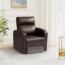 Solimo Ruan 1 Seater Leatherette Manual Compact Recliner (Brown)...