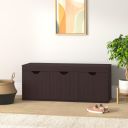 Amazon Brand - Solimo Sauron Engineered Wood 3-Door Shoe Rack (Wenge)...