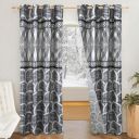 Solimo Sea Ripple Blackout Door Curtains | 7 Feet | Set of 2...