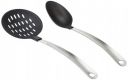 Solimo Serving Spoon & Strainer with Stainless Steel Handle, Set of 2...