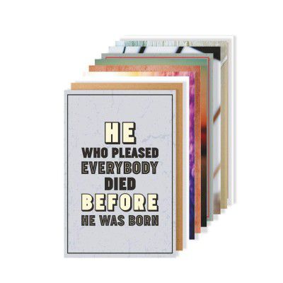 Amazon Brand - Solimo Wall Posters with Adhesive Tape, Set of 10 Educational Posters
