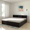 Solimo Shae King Size Engineered Wood Bed with Headboard & Box Storage...