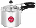 Amazon Brand - Solimo - Sleek Induction Bottom Aluminium Pressure Cooker - 3 Liter (Inner Lid), Silver...