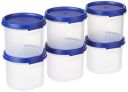 Solimo Slim Storage Container, Set of 6 (285 ml Each)...