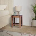 Amazon Brand - Solimo Solid Wood Squre Side Table, Natural Finish - SN-ST-1044-NF...