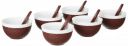 Solimo Soup Set with Box, 12 Pieces, Dark Brown...