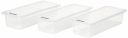 Amazon Brand - Solimo Stackable Storage Containers with Removable Drain Plate and Lid, Set of 3...