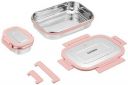 Solimo Stainless Steel Airtight Leak Proof Lunch Box with Mini Container Inside | Safety Lock BPA Free Tiffin Containers, 1050 ML, Peach...