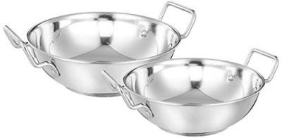 Solimo Stainless Steel Induction Bottom Kadhai Set size 18Cm,20Cm,1.5 Liter