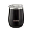 Solimo Stainless Steel Tumbler | Coffee Mug | Double Wall, 300ml (Glossy Black Finish)...