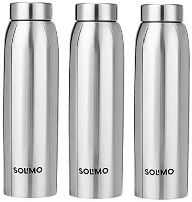 Solimo Stainless Steel Water Bottle, Set Of 3, 1 liters Each, 1000 milliliters