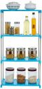 Amazon Brand - Solimo Stainless Steel Kitchen Organiser Rack with 4 Shelves...