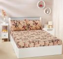 Solimo Super Soft Polyester Double Bedsheet with 2 Pillow Covers | 95 GSM (Peach)...