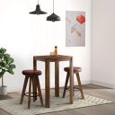 Amazon Brand - Solimo Sylus Bar Table, 2 Stools, Acacia Wood, Natural Finish...