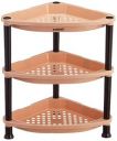 Solimo Three-Tier, Multipurpose Plastic Rack for Kitchen, Living Room, Puja Room, Children's Room, Balcony (Triangle, Beige and Brown)...