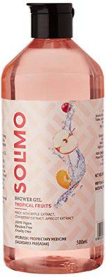 Amazon Brand - Solimo Tropical Fruits Shower Gel, 100% Paraben Free, 100% Vegan, 500 ml