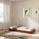 Amazon Brand - Solimo Trundle Solid Sheesham Wood Single Bed (Teak Finish)...