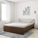 Solimo Tucana Engineered Wood Walnut Finish Queen Bed...