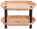 Solimo Two-Tier, Multipurpose Plastic Rack for Kitchen, Living Room, Puja Room, Children's Room, Balcony (Oval, Beige and Brown)...