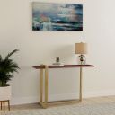 Solimo Uffot Console Table with Wooden Top (Solid Mango Wood and Iron, Multicolour)...