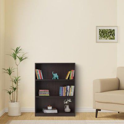 Solimo Uno Engineered Wood 3 Tier Bookshelf (Wenge Finish)