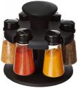 Solimo Upright Revolving Plastic Spice Rack - 6 Pieces...
