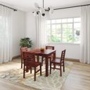Solimo Vadans Four Seater Dining Table with 4 Chairs...