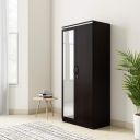Solimo Vega Engineered Wood Wardrobe With Drawer And Mirror Espresso , 2 Doors...