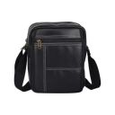 Solimo - Vegan Leather Sling Cross Body Travel Office Messenger (Black)...