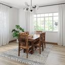 Amazon Brand - Solimo Viridity 6 Seater Solid Sheesham Wood Dining Table (Natural Finish)...