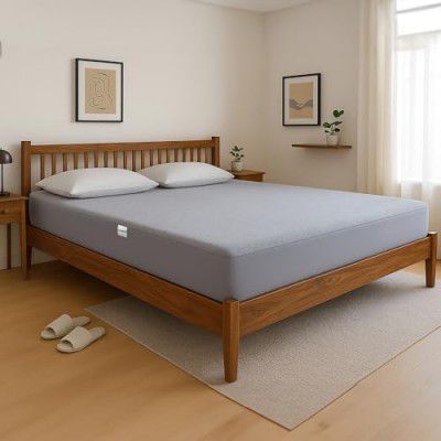 Solimo Water Resistant Cotton Mattress Protector 78"x72" - King Size, Grey