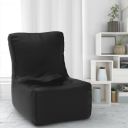 Amazon Brand - Solimo XXL Bean Chair Cover - Without Beans- Cover Only (Black)(Faux Leather)...